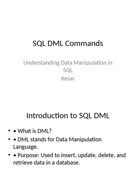 Image result for DML Statement in SQL