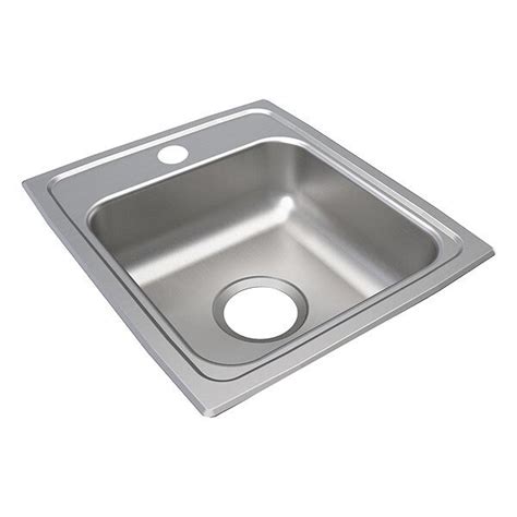 Just Manufacturing Bowl Drop-In Sink, 17.5"x15"x6", Gray SBLADA1815A603 ...