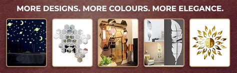 Wall1ders 31 Hexagon & 10 Butterflies Black (Each Hexagon Size 10.5 cm ...