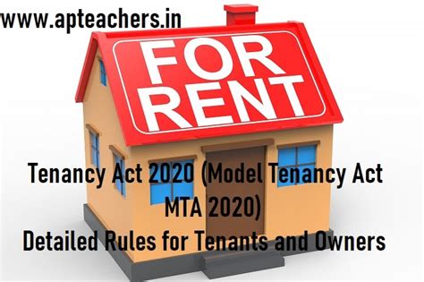 Tenancy Act 2020 (Model Tenancy Act MTA 2020) - Detailed Rules for ...