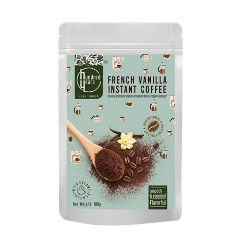 HundredYears French Vanilla Coffee has rich Arabica Beans, Flavor.