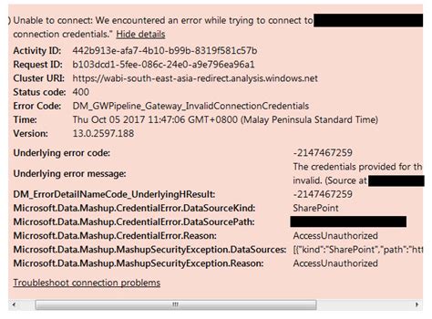 Schedule refresh is not working due to Invalid con... - Microsoft ...