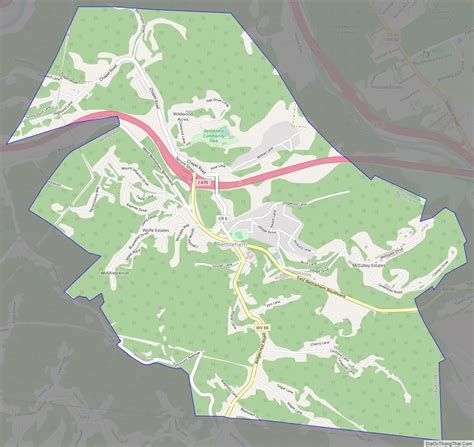 Map of Bethlehem village, West Virginia - Thong Thai Real