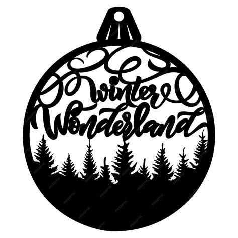 Winter Wonderland Clipart Black And White