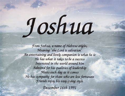 What is the Meaning of the Name Joshua