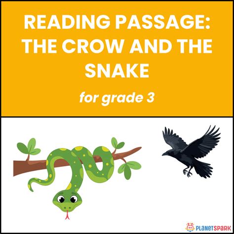 Class 3 Reading Passage on The Crow and the Snake | PlanetSpark