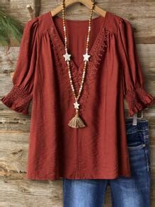 Linhara Plus Size Elegant Boho 3/4 Sleeve Floral Linen Blend Casual ...