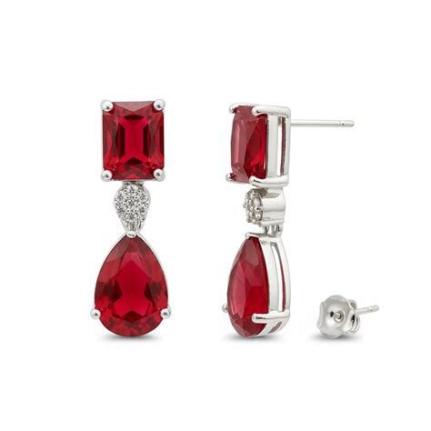 Etnico Silver Plated Designer American Diamond Earrings for Women ...