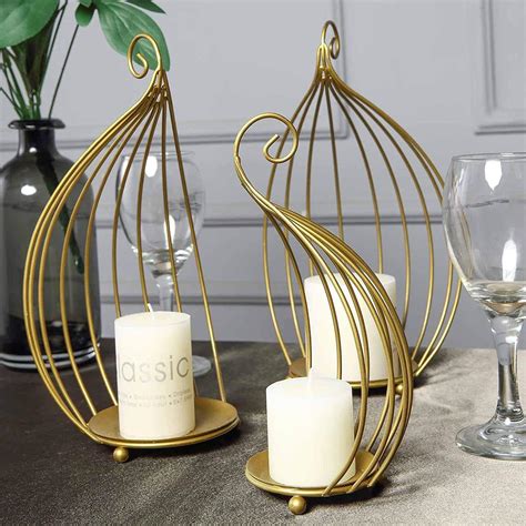 Bird Cage Design Tea Light Candle Holder - Set of 3 – Frizka