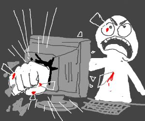 Image result for Punching through a Computer