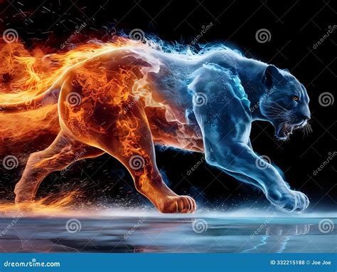 Tiger of Fire and Ice stock illustration. Illustration of stark - 332215188