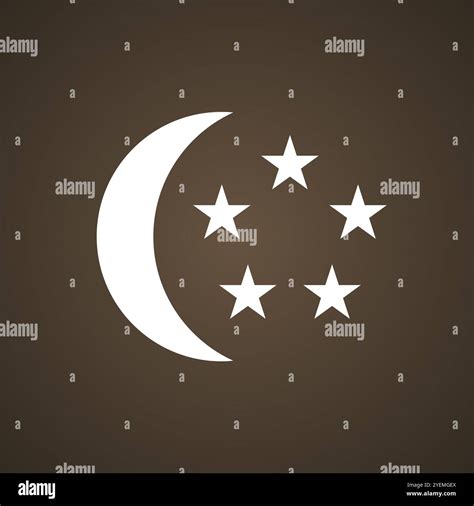 Crescent and stars - symbol from the flag of Singapore Stock Vector ...