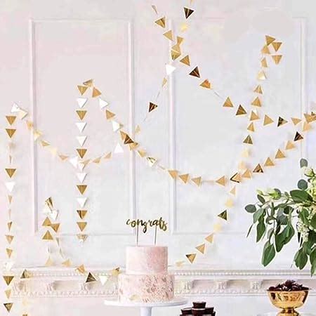 TOYXE Stars 3D Paper Frills Garland Decoration Red and White Pack of 4 ...