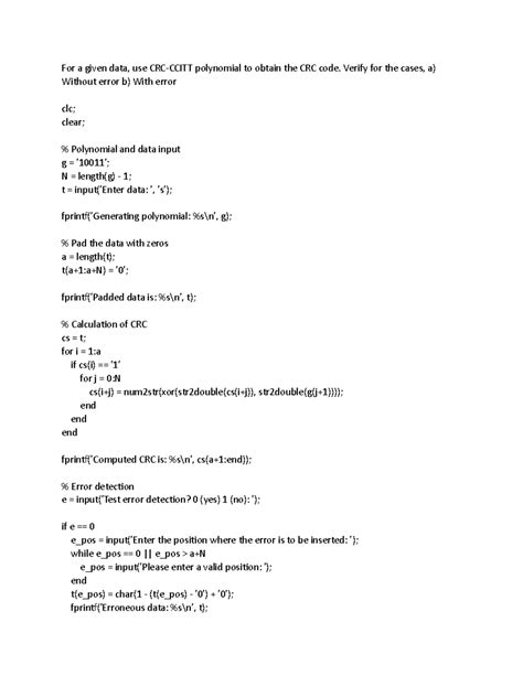 CRC Code in C Program Explanation 的图像结果