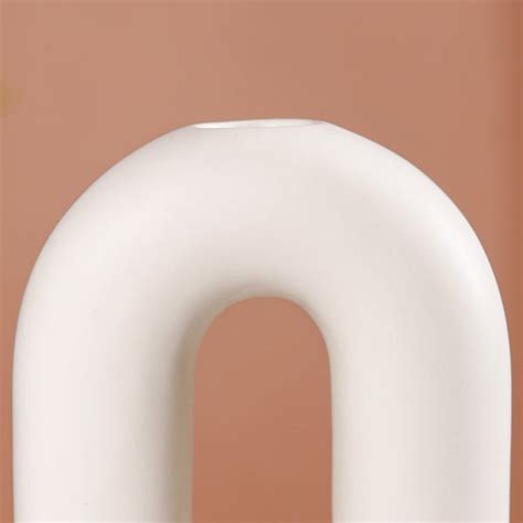 Oval Ring Vase Off White Online - Premium Vase | Nestasia