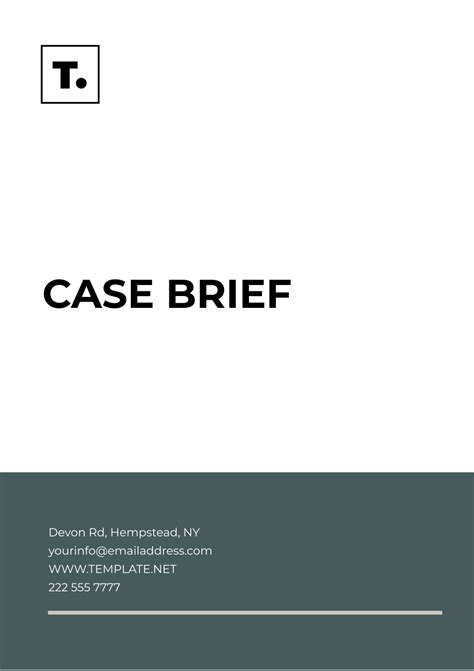 Free Case Brief Templates to Edit Online & Print