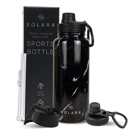 SOLARA Insulated Water Bottle 1 Litre, Hot Water Bottle, 1000ml ...