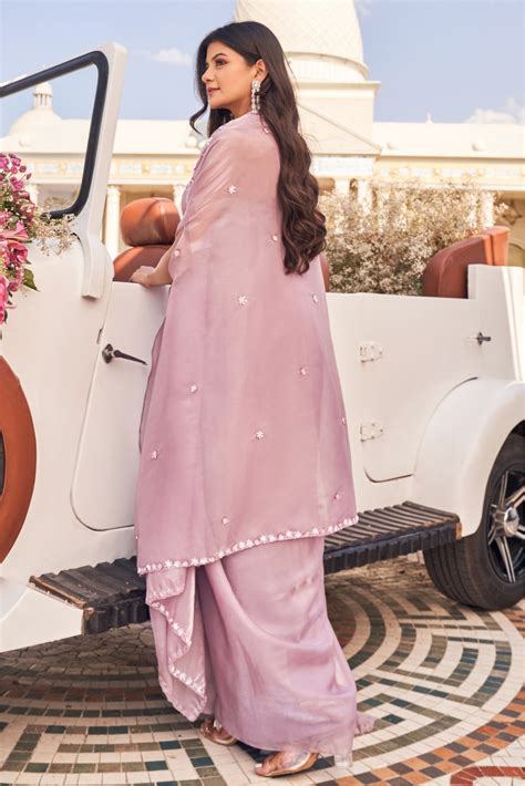 Jannet Paper Organza Gown with Embellished Cape – Swish By Dolcy & Simran