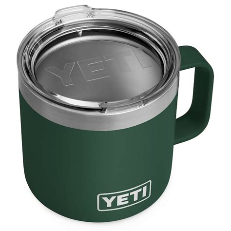 YETI Rambler 14-fl oz Stainless Steel Mug, Northwoods Green at Lowes.com