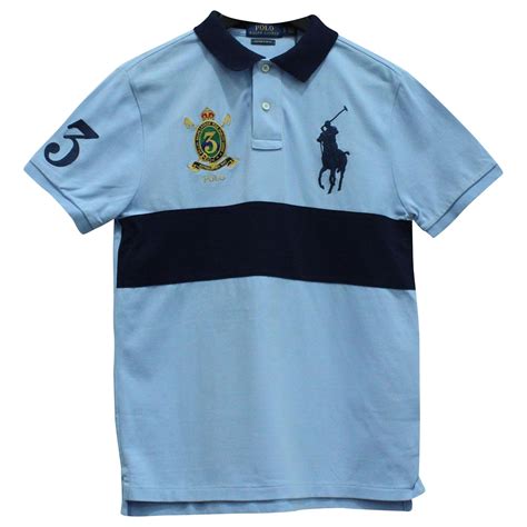 Ralph Lauren Big Pony Polo Shirt in Light Blue Cotton ref.571576 - Joli ...