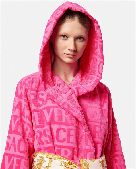 I ♡ Baroque Short Bathrobe Pink | VERSACE AU