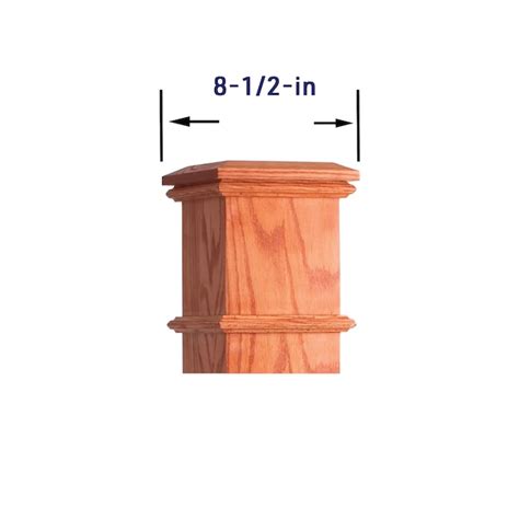 Crown Heritage Stain Grade Box Newel 56-in x 8-in Unfinished Red oak ...