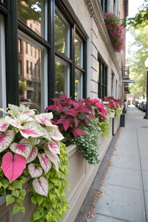 Planters With Caladiums