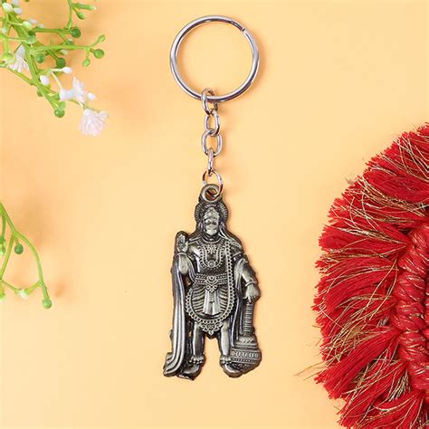 Antique Hanuman Metal Keychain – Devotional Design