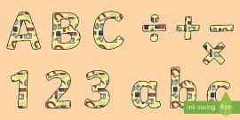 Holi Bulletin Board Letters and Numbers (teacher made)