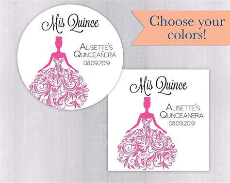 Mis Quince Stickers, Quinceañera Labels, Glossy | Ubuy India