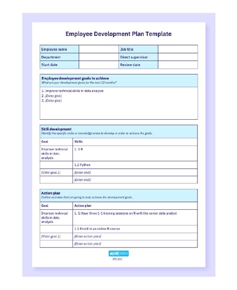 Employee Development Plan Examples 的图像结果