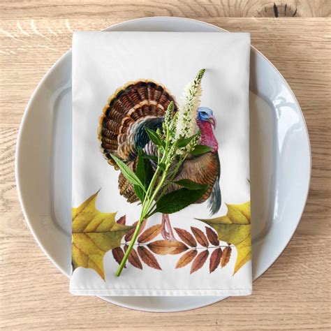Thanksgiving Napkins Set | Turkey Cloth Dinner Napkins | Fall Napkins ...