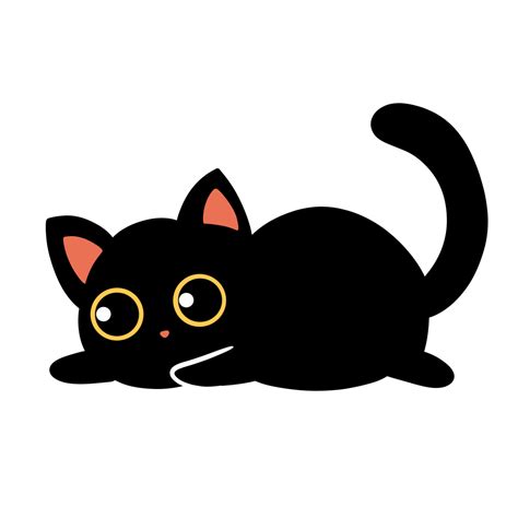 Cute Black Cat 14179716 PNG