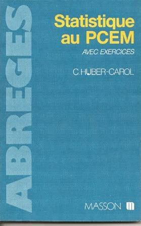 Statistique au PCEM : Avec exercices (Abrégés) : Amazon.in: Books
