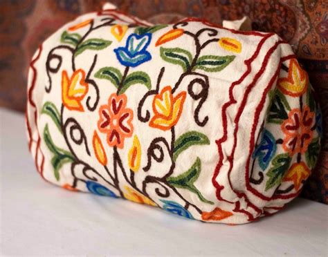 Crewel kashmiri aari work duffel bag