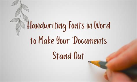 15 Handwriting Fonts in Word to Make Your Documents Stand Out - Pttrns