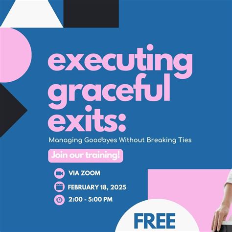 Executing Graceful Exits: Free Online Training via Zoom , Door 9 TAA ...