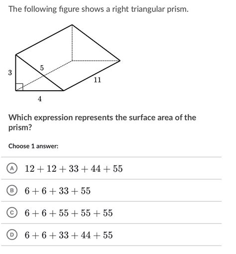 Right Triangular Prism Surface Area