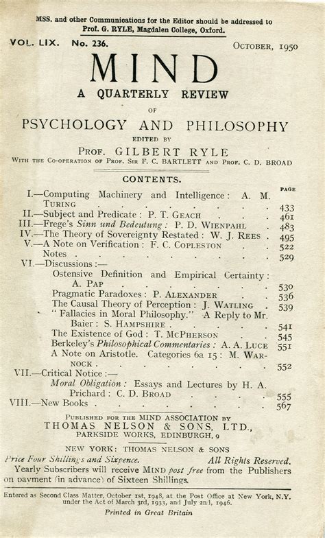 Image result for Computing Machinery and Intelligence Turing Test