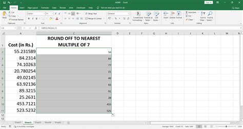 Image result for How to Round Off Normal Numbers in Excel