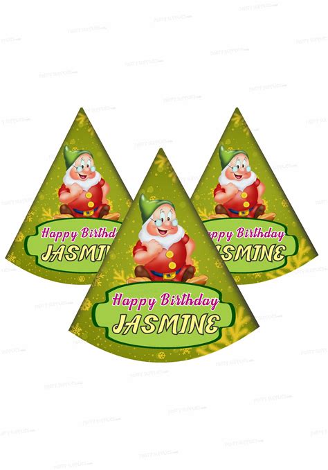 Snow And White Theme Personalized Hat | Kids birthday party – Party ...