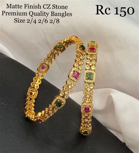 New Diamond Finishing Bangles April 30 2024 - Indian Jewelry Designs