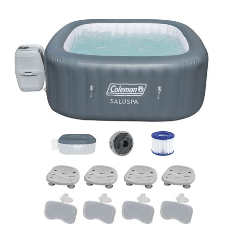 Coleman SaluSpa Hot Tub w/4-Pack Bestway SaluSpa Seat and 4 Pillows ...