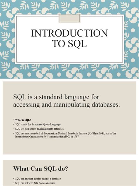 Image result for Basic Introduction to SQL