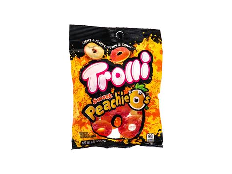 Trolli Peachie O's Gummy Rings, Sweet and Sour Flavor, 12 Count - 4.25 ...