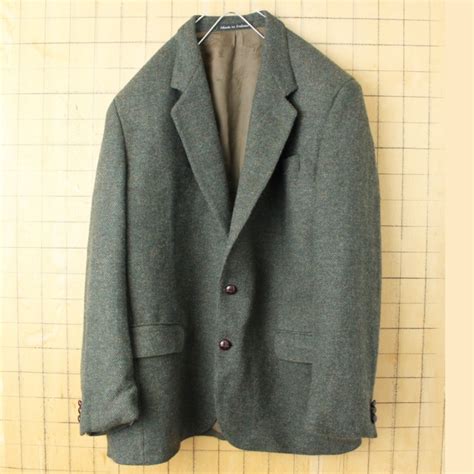 80s 90s アイルランド製 AVOCA MAN ウール テーラード ジャケット メンズL相当 グリーン ヨーロッパ古着 ...