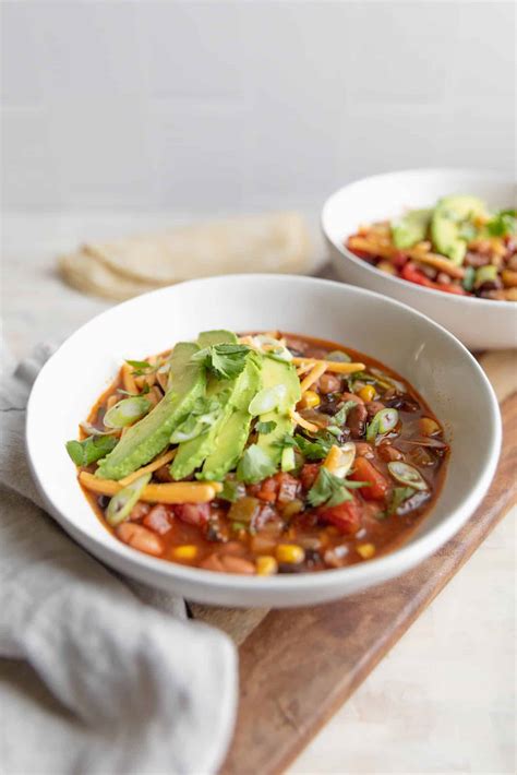 Slow Cooker Taco Soup (Vegan, Gluten-Free, Healthy) - Delish Knowledge