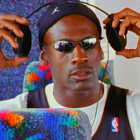 michael jordan with headphones on