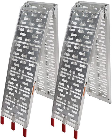 Two Piece Aluminum Loading Ramps Heavy Duty 1500lbs Capacity Ramp ...