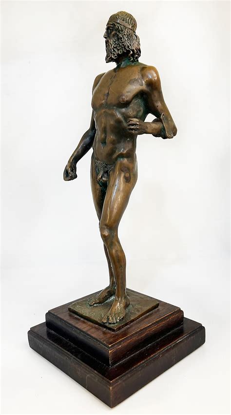1980s Italian Bronze Riace Warrior Sculpture Statue Signed Pintoneilo ...